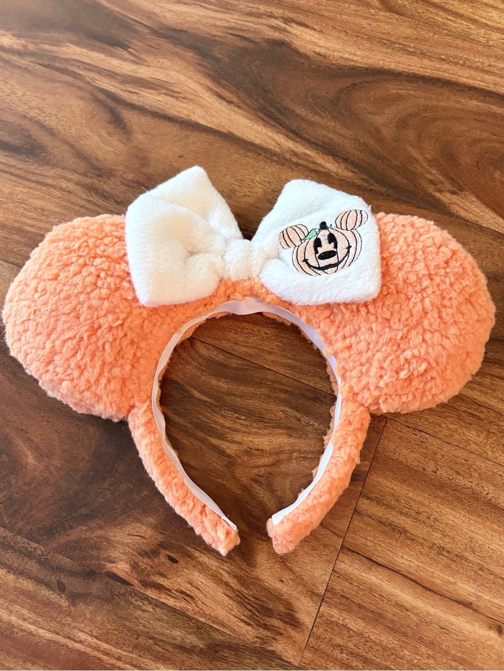 Disney Mickey Ears Headband Halloween Furry Orange Not So Scary Minnie Bow